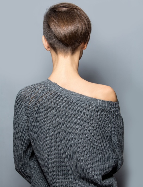 Back view of a disconnected undercut