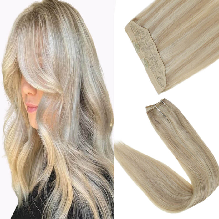  MoresooInvisible Wire Crown Halo Hair Extensions