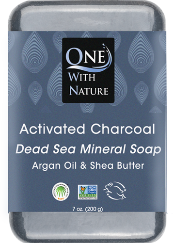  One With Nature Dead Sea Spa Activated Charcoal Soap