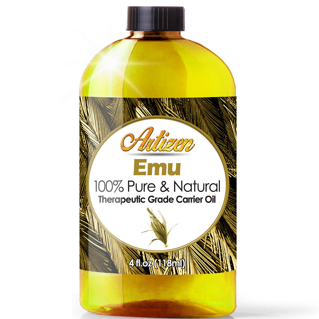 4oz - Emu Oil by Artizen (HUGE 4OZ BOTTLE) - Premium blend of 100% Pure & Natural Carrier Oils - Perfect Oil for Diluting Essential Oils and as an Additive to Shampoo, Conditioner, Soap, and Lotion