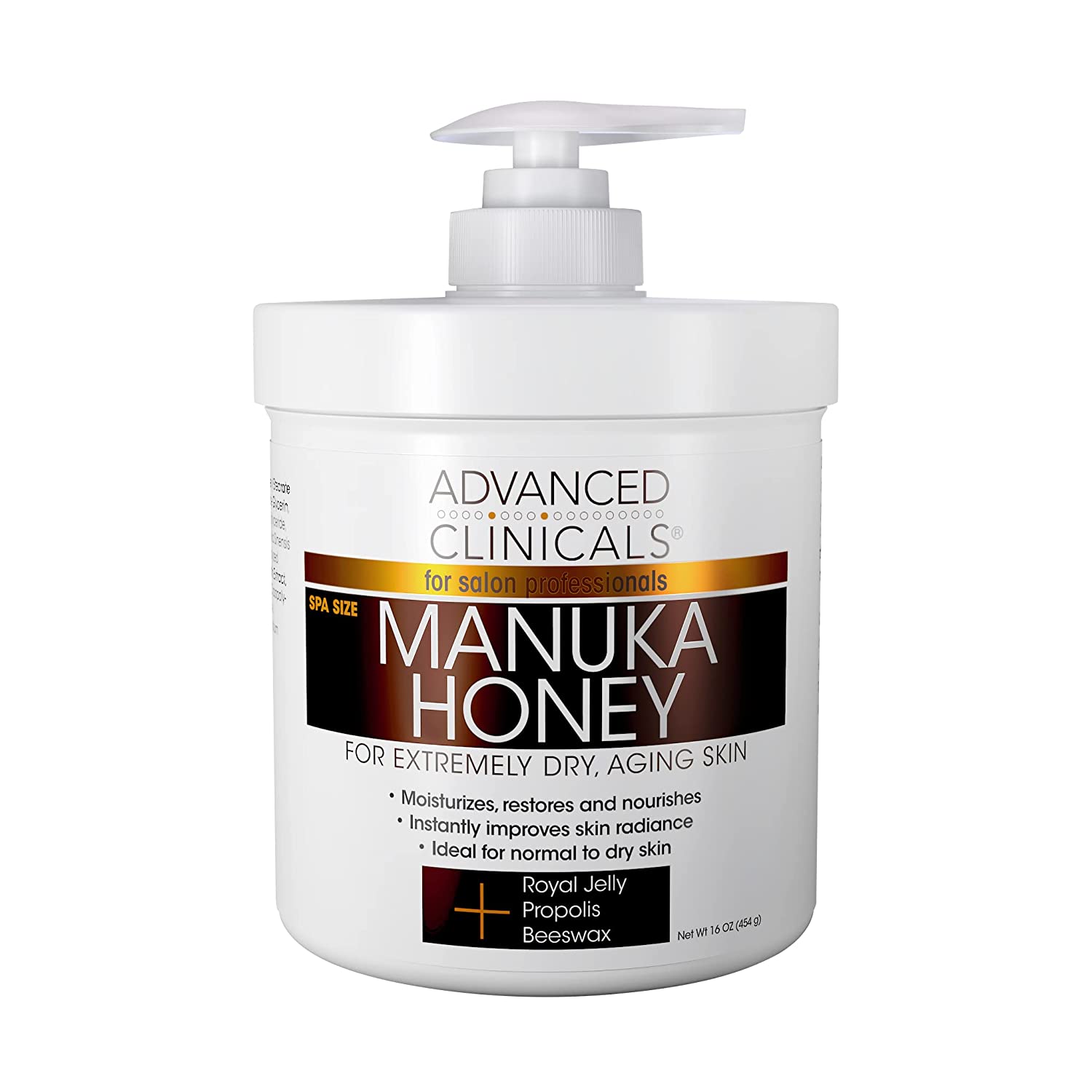 Advanced Clinicals Manuka Honey Cream for Extremely Dry, Aging Skin