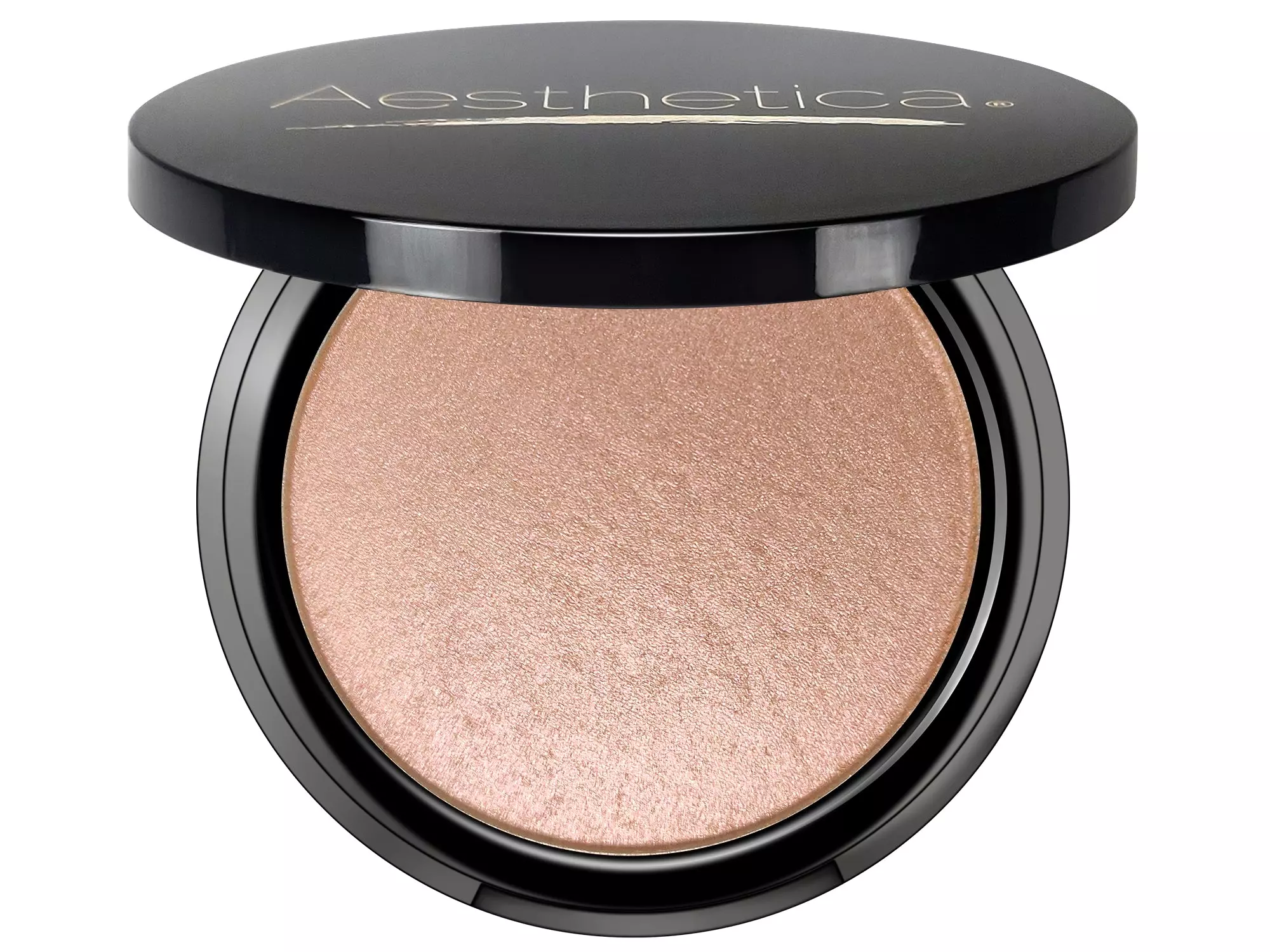 Aesthetica Starlite Highlighter - Metallic Shimmer Highlighting Makeup Powder - Cosmos (Sparkling Rose Gold)