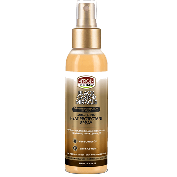 African Pride Black Castor Miracle Heat Protectant Spray