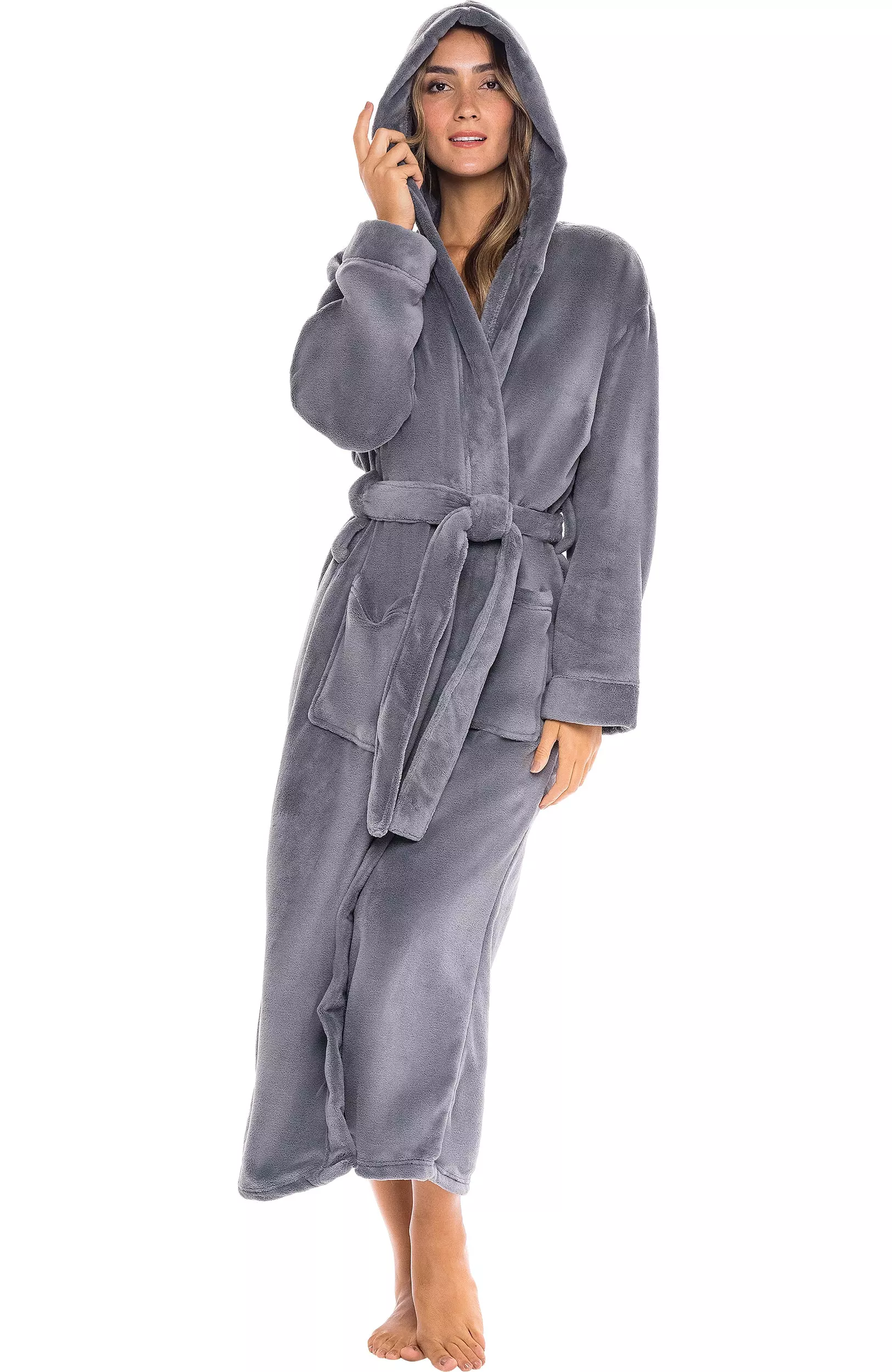 Alexander Del Rossa Women’s Plush Fleece Robe