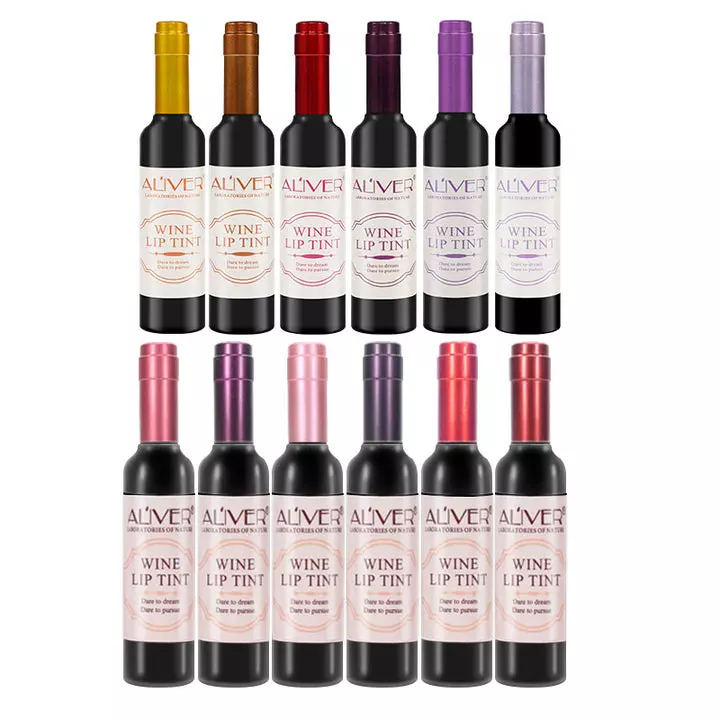 Aliver 6 Shades Set Wine Bottle Lip Gloss