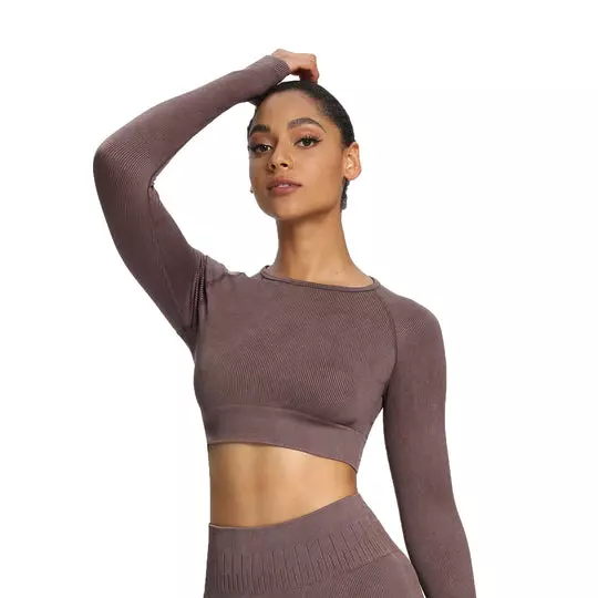 Aoxjox Women’s Seamless Workout Crop Top