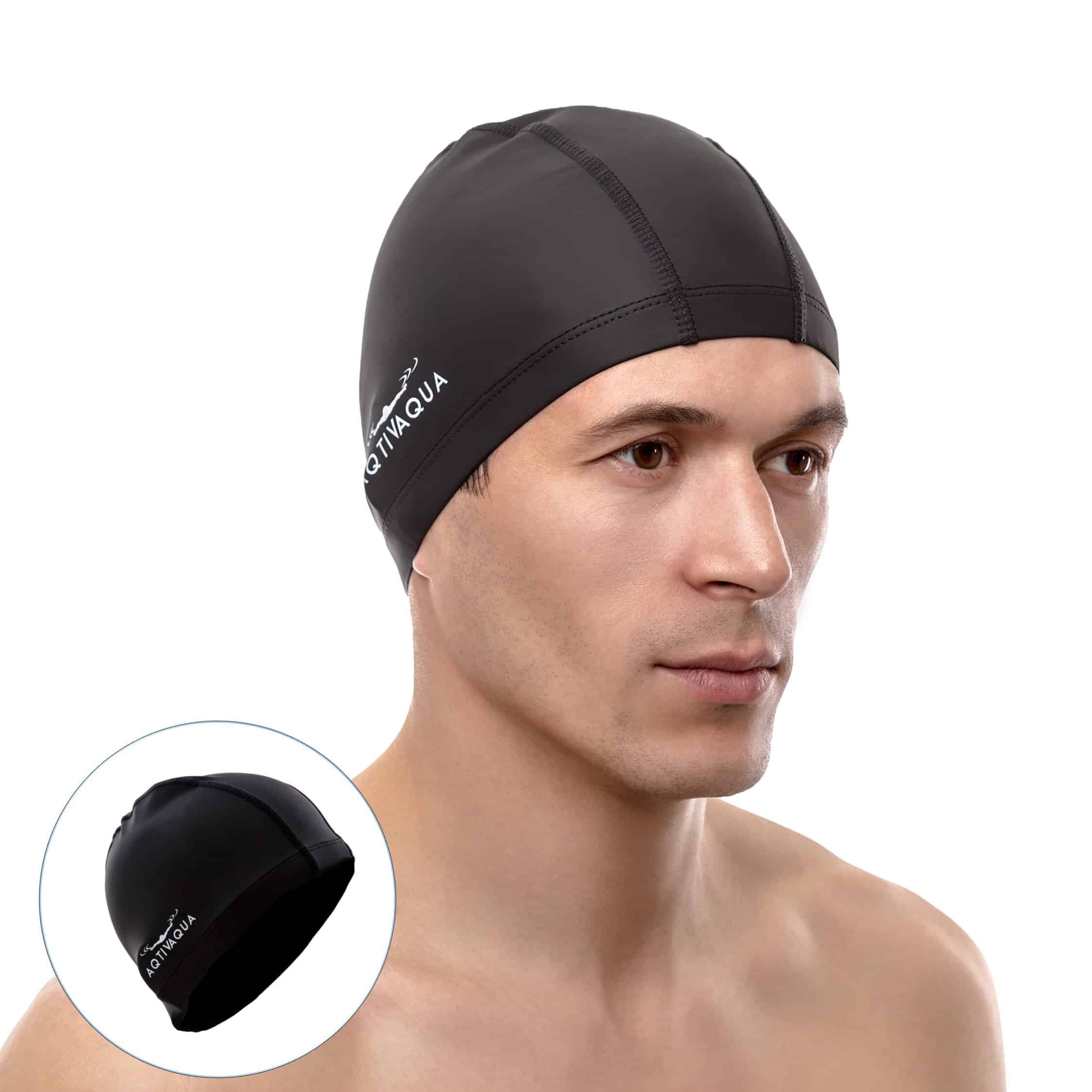 AqtivAqua Spandex Swim Cap With Protective Layer
