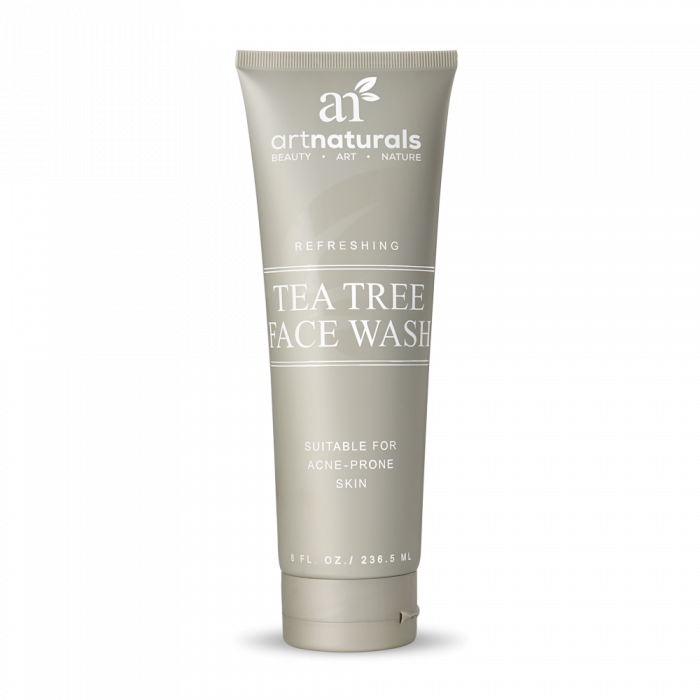 artnaturals Tea Tree Face Wash - (8 Fl Oz / 236ml) - Helps Heal and Prevent Breakouts, Acne and Skin Irritation - Green Tea, 100% Pure Tea Tree Essential Oil, and Aloe Vera