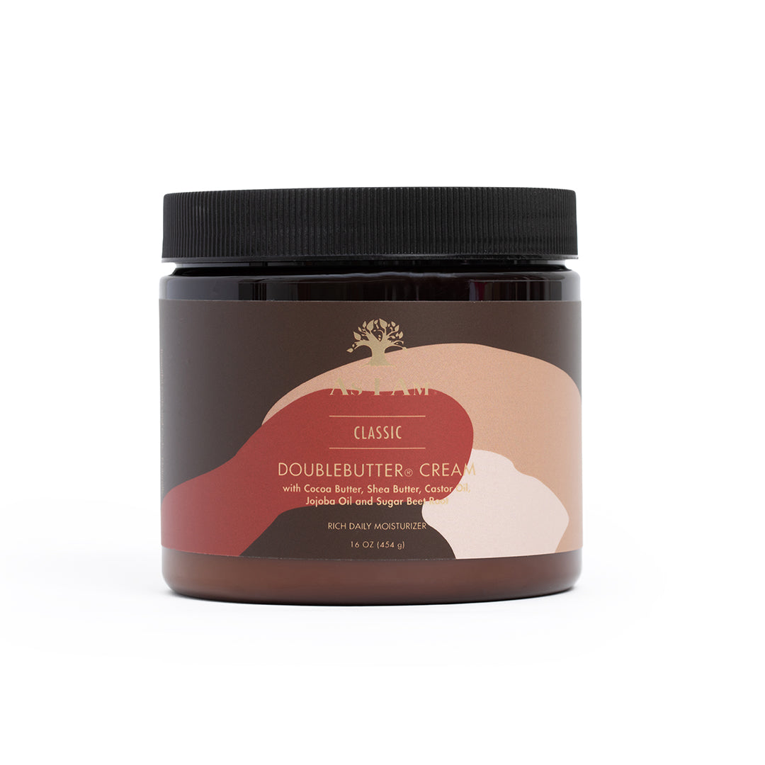 As I Am Double Butter Cream - 8 Ounce - Rich Daily Moisturizer - Soft and Shiny Curls and Coils - Repairs Split Ends - Strengthens Hair - Enriched with Pro-Vitamin B5