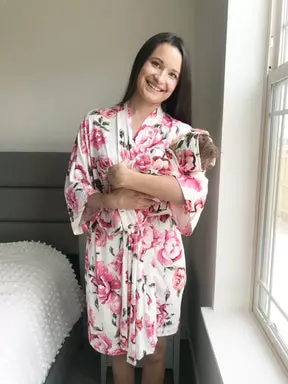 Aspen Lane Maternity Matching Robe And Swaddle Blanket