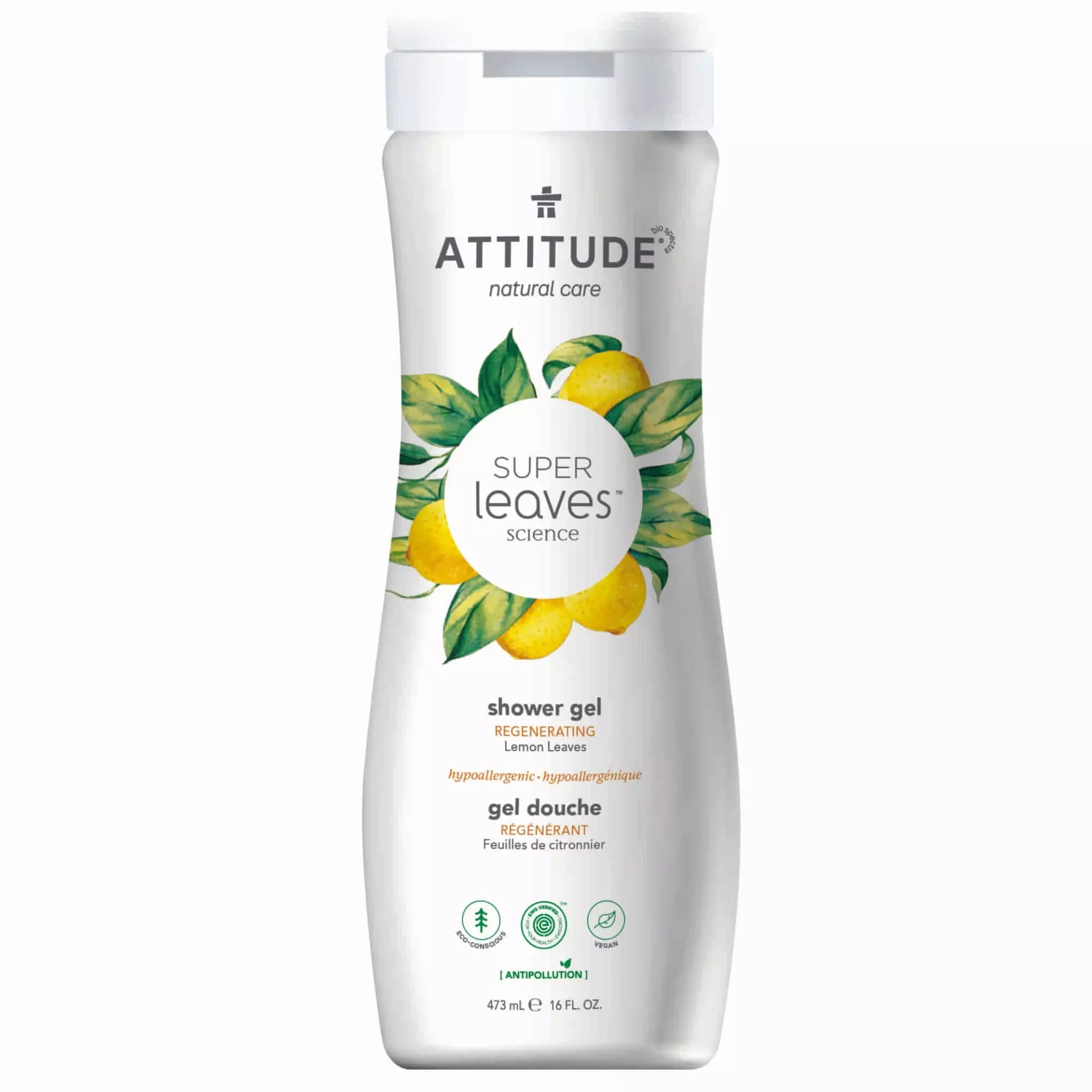 Attitude Super Leaves Science Shower Gel – Regenerating Lemon Leaves