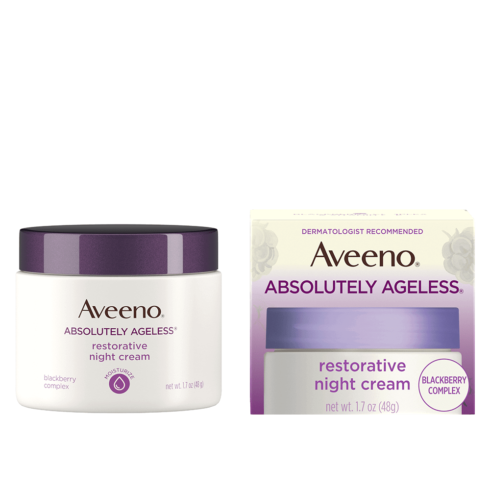 Aveeno Absolutely Ageless Restorative Night Cream Facial Moisturizer with Antioxidant