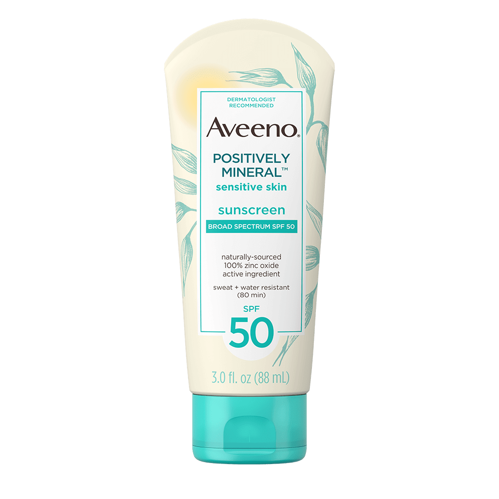 Aveeno Positively Mineral Sensitive Skin Daily Sunscreen – SPF 50