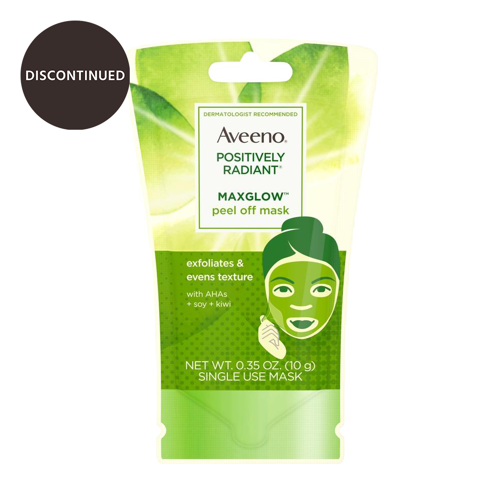 Aveeno Positively Radiant MaxGlow Peel Off Exfoliating Face Mask with Alpha Hydroxy Acids