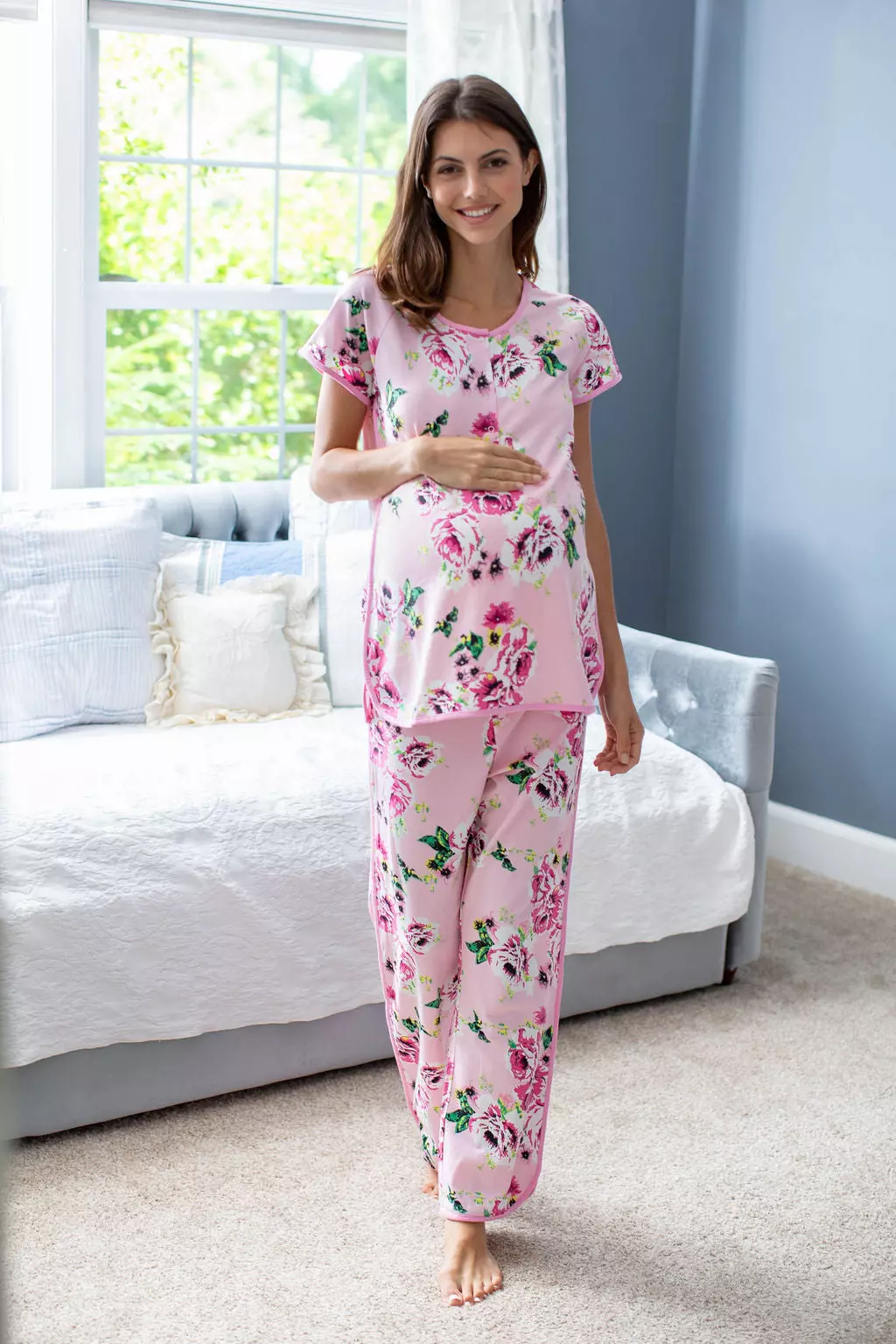 Baby Be Mine Maternity And Nursing Pajama Set