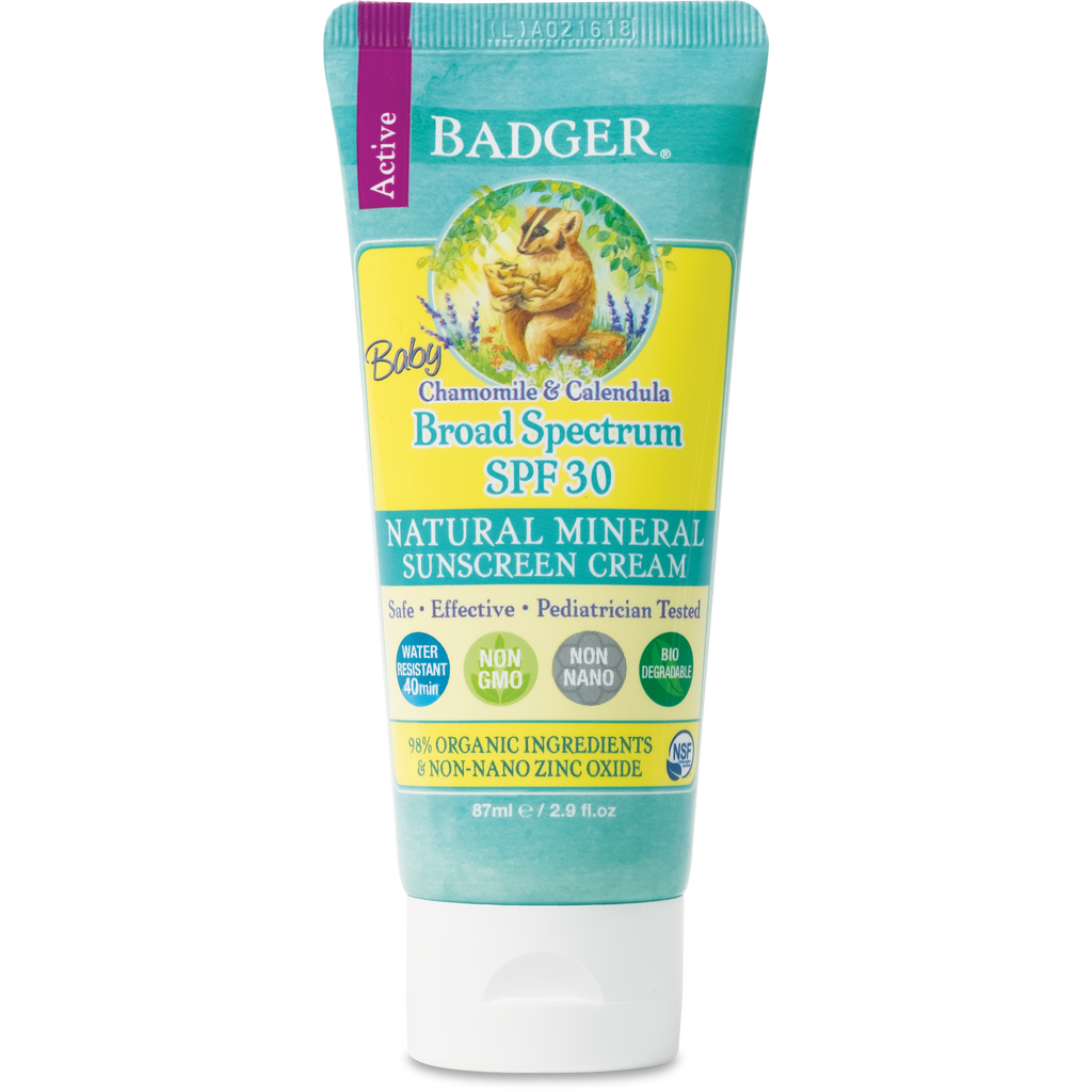 Badger - SPF 30 Baby Sunscreen Cream with Zinc Oxide