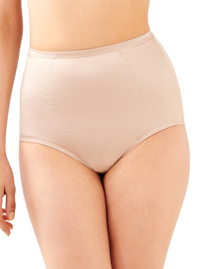 Bali Women’s Jacquard Mesh Tummy Panel Firm Control Shapewear Brief