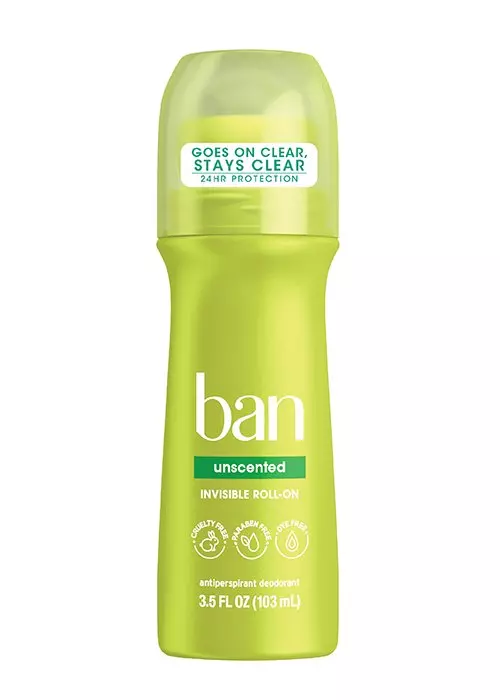 Ban Original Unscented 24-hour Invisible Antiperspirant, 3.5oz Roll-on Deodorant for Women and Men, Underarm Wetness Protection, with Odor-fighting Ingredients, 3.5 Fl Oz (Pack of 4) Roll On 1