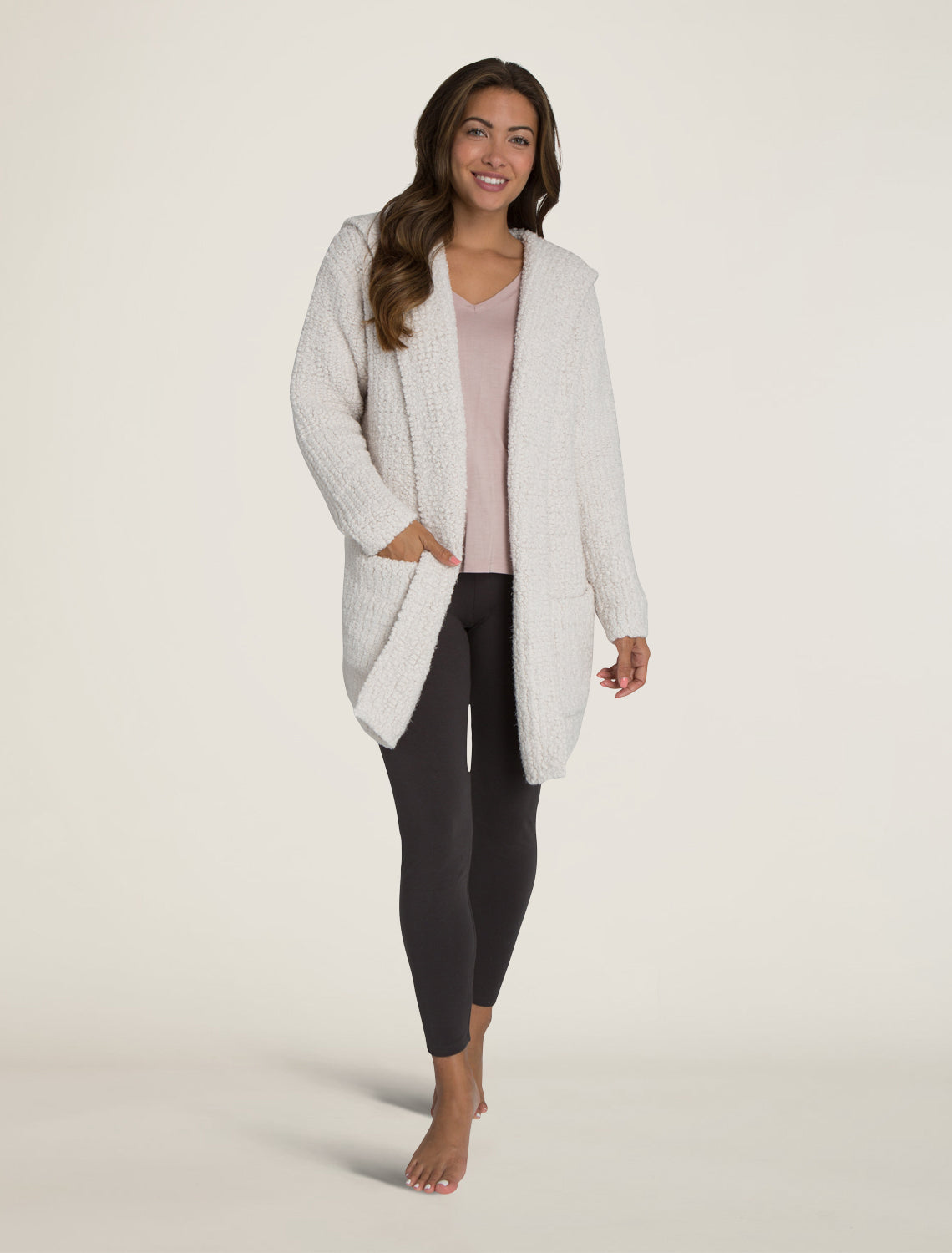 Barefoot Dreams Boucle Hooded Cardigan