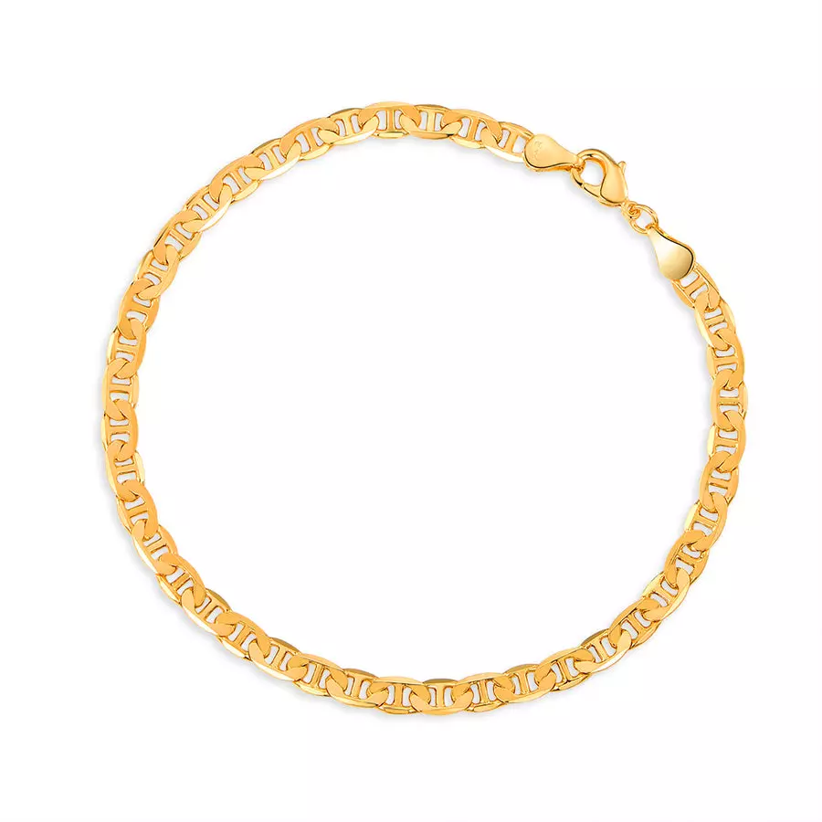 Barzel Flat Mariner Gold Ankle Bracelet