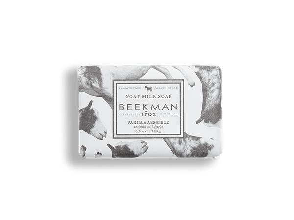 Beekman 1802 - Bar Soap - Vanilla Absolute - Moisturizing Goat Milk Cleansing Bar for Hands & Body - Naturally Rich in Exfoliating Lactic Acid, Great for All Skin Types - Goat Milk Bodycare - 9 oz