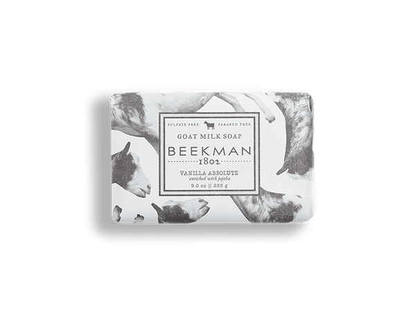 Beekman 1802 - Bar Soap - Vanilla Absolute - Moisturizing Goat Milk Cleansing Bar for Hands & Body - Naturally Rich in Exfoliating Lactic Acid, Great for All Skin Types - Goat Milk Bodycare - 9 oz