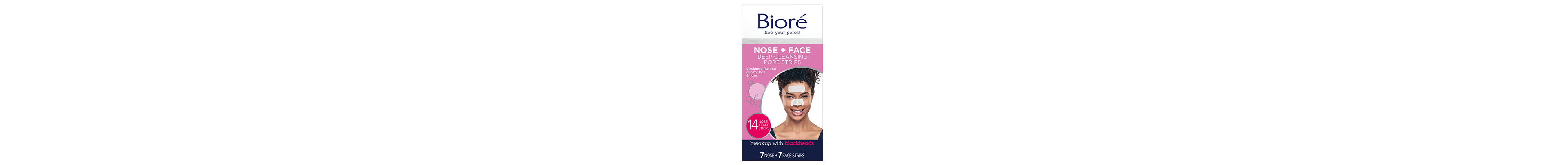 Biore Nose+Face, Deep Cleansing Pore Strips