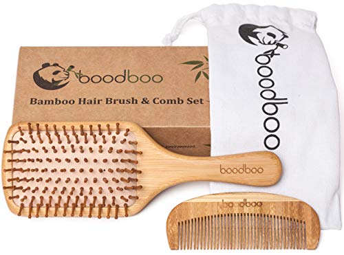 Boodboo Bamboo Bristles Pins Hair Brush