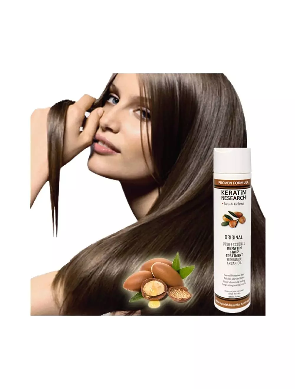 Brazilian Keratin Hair Treatment Professional Complex Blowout with Argan Oil