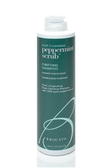 Brocato Peppermint Scrub Purifying Shampoo: Lightweight with Pure Peppermint Oil