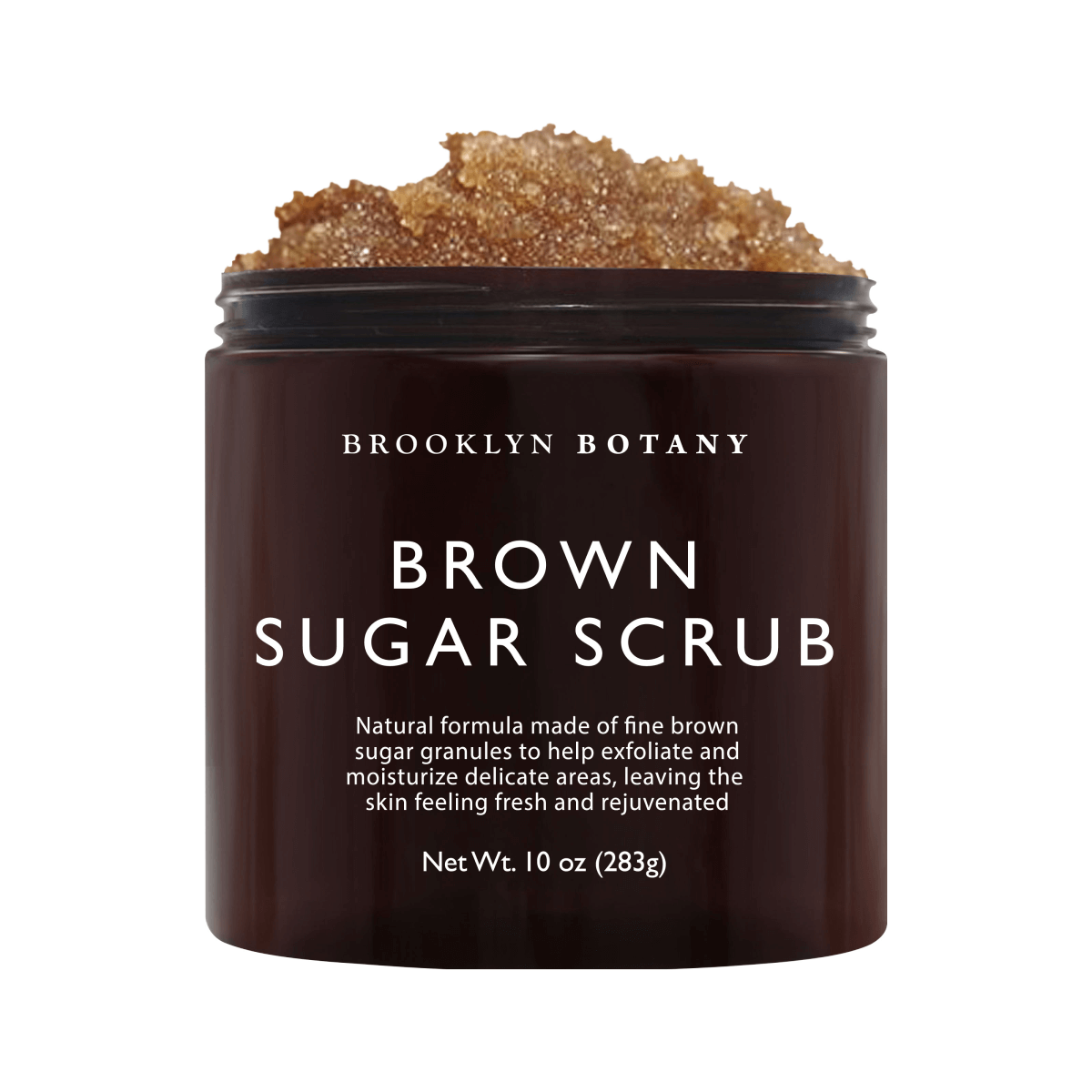 Brooklyn Botany Brown Sugar Body Scrub - 10 oz - Moisturizing and Exfoliating Body, Face, Hand, Foot Scrub - Fights Acne Scars, Stretch Marks, Fine Lines & Wrinkles, Great Gifts For Women & Men - 10 oz 10 Ounce (Pack of 1) Jar