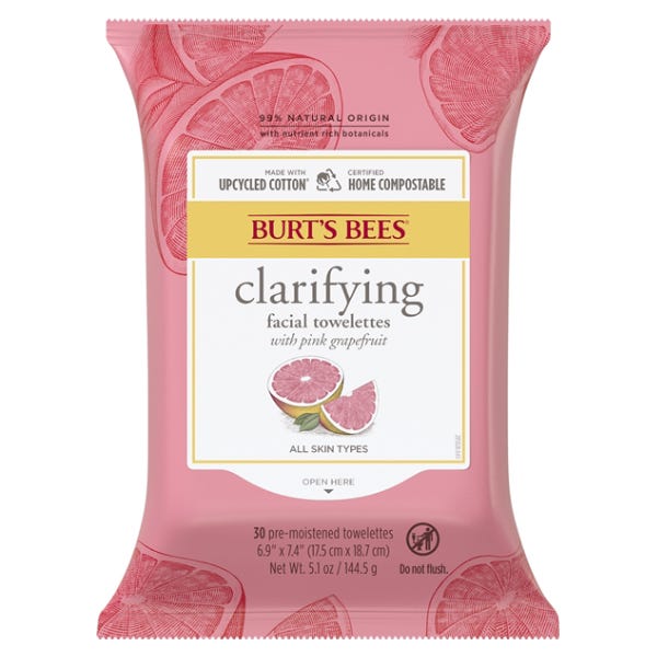Burt’s Bees Facial Cleansing Towelettes – Pink Grapefruit