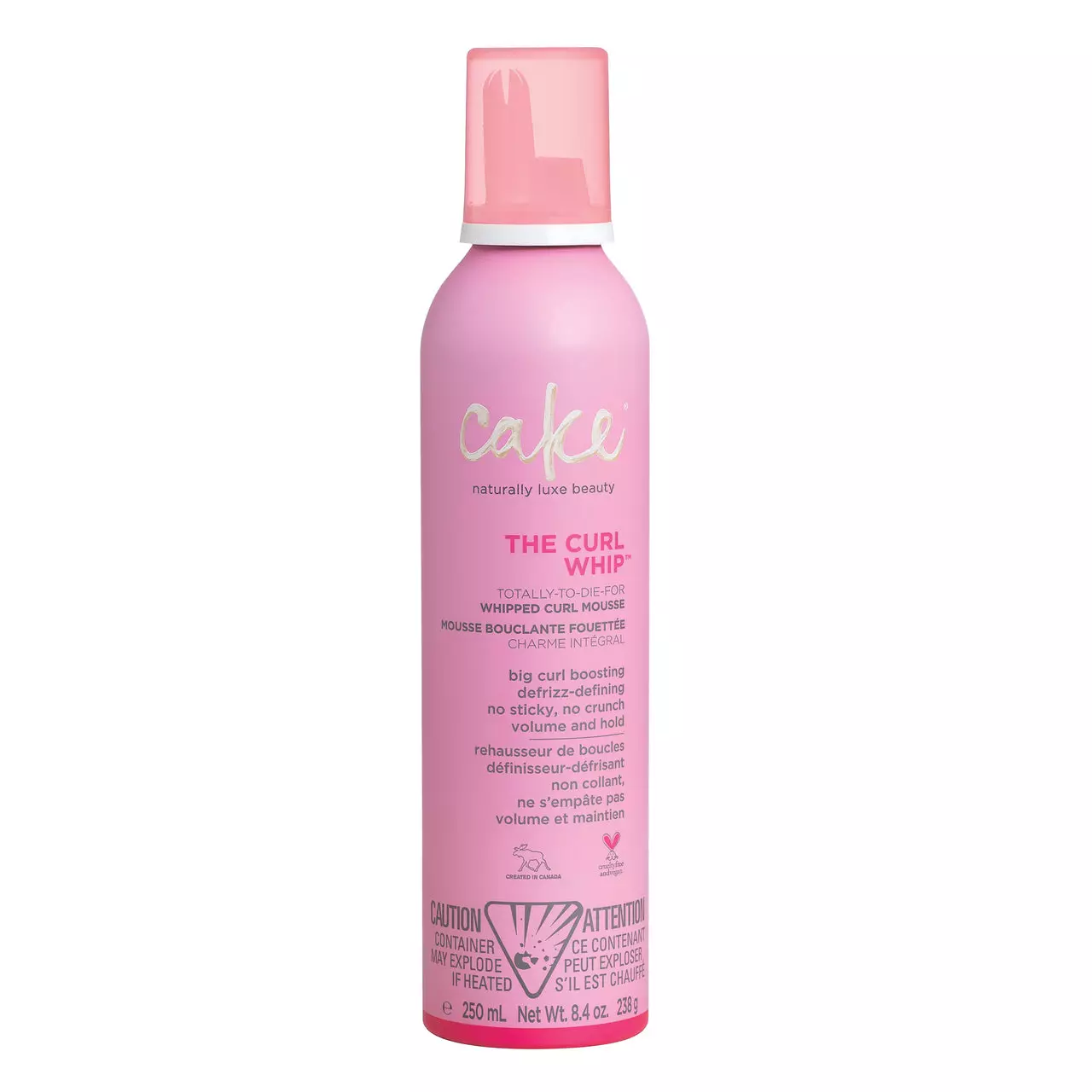 Cake Beauty Curl Whipped Curl Defining & Volumizing Mousse ? Aloe Vera & Vitamin E for Flexible Hold - Vegan No Heat Curls Mousse for Wavy & Curly Hair - Sulfate & Cruelty Free Hair Products For Women 8.4 Fl Oz (Pack of 1)