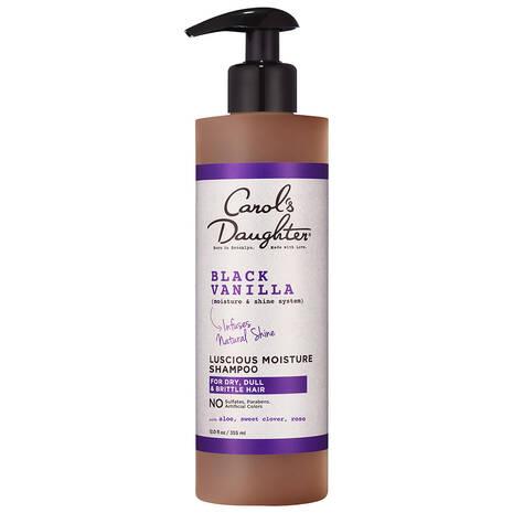 Carol?s Daughter Black Vanilla Sulfate Free Shampoo for Curly, Wavy, Natural Hair, Adds Moisture & Shine to Dry, Damaged Hair- Made with Shea Butter, Aloe and Rosemary, 8 fl oz