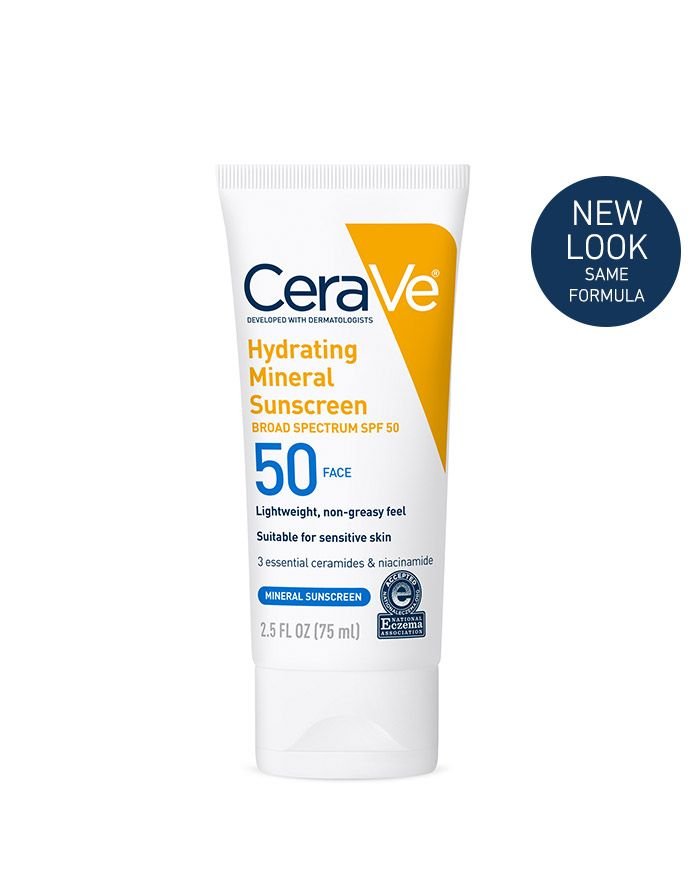 CeraVe Hydrating Mineral Sunscreen Broad Spectrum SPF 50