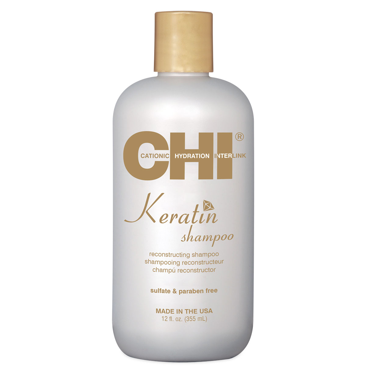 CHI Keratin Reconstructing Shampoo,Gray 12 Fl Oz 12 Fl Oz (Pack of 1)