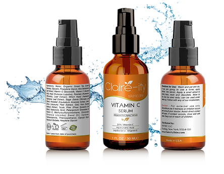 Claire-ity 25% Vitamin C Serum with Hyaluronic Acid and Vitamin E