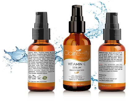 Claire-ity 25% Vitamin C Serum with Hyaluronic Acid and Vitamin E