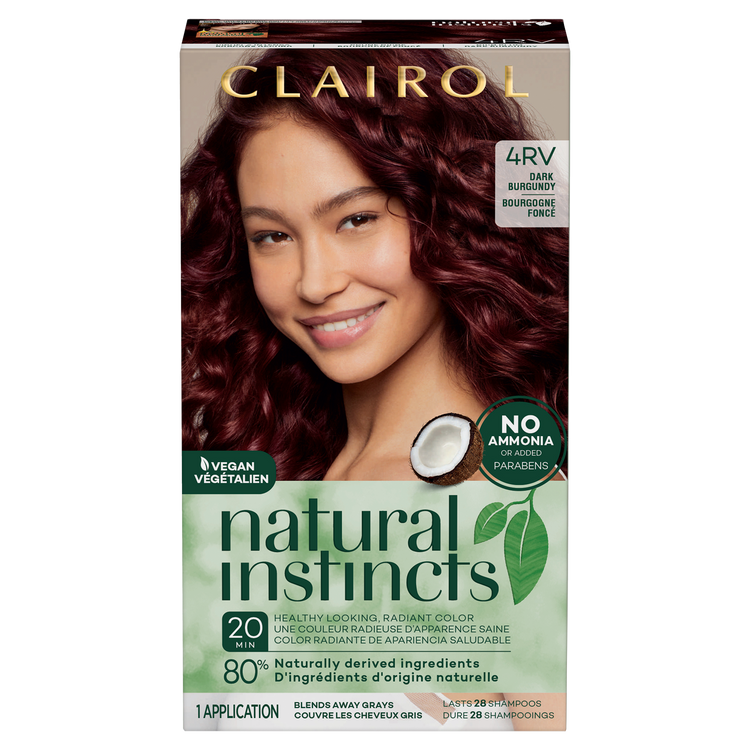 Clairol Natural Instincts Hair Color – 4RV Dark Burgundy Rich Plum