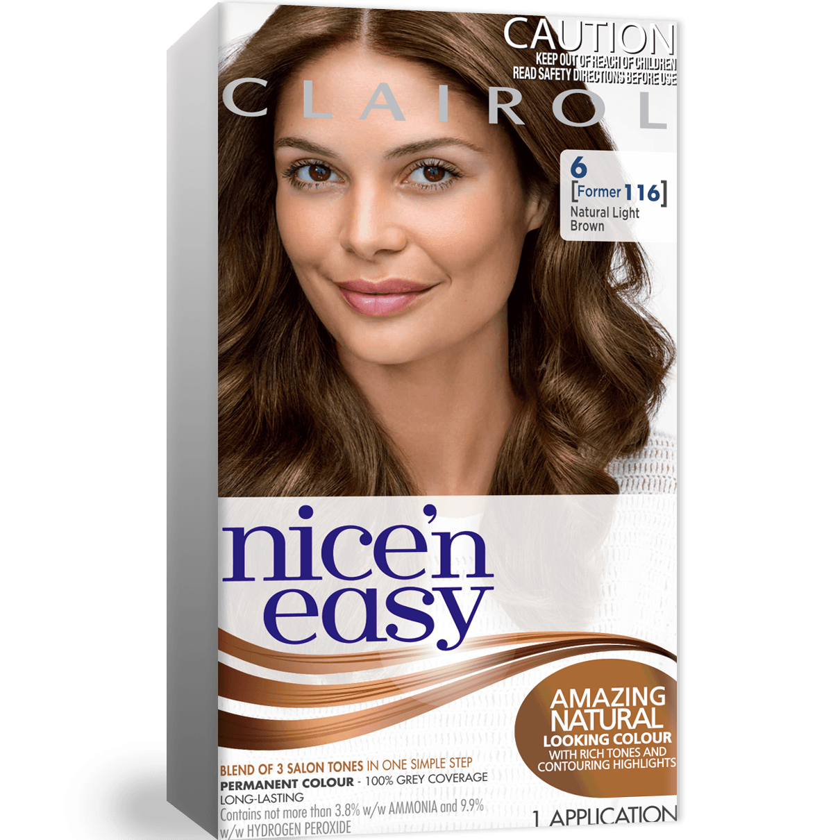 Clairol Nice’n Easy Crème Natural Looking Permanent Hair Dye – 6 Light Brown