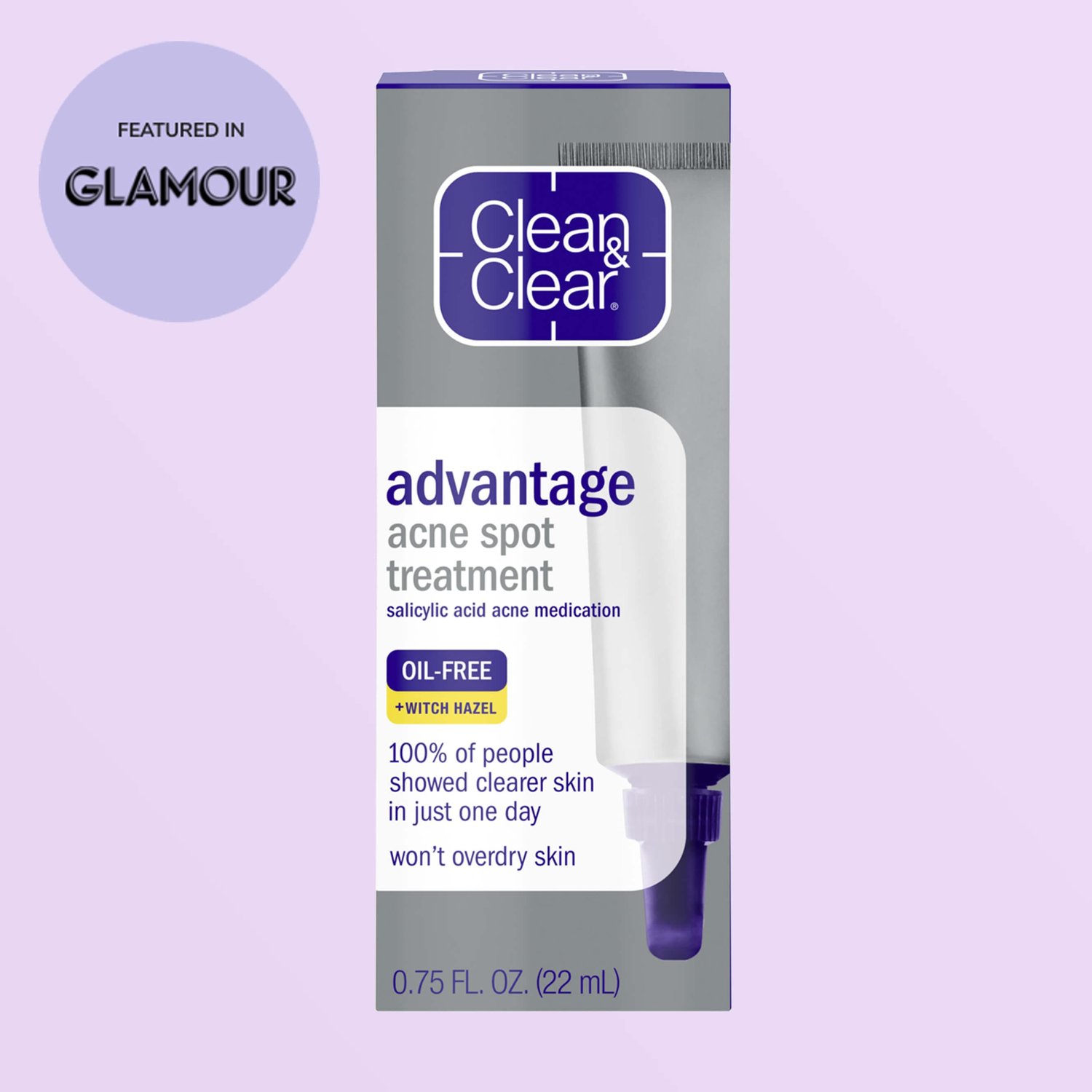 Clean & Clear Advantage Acne Spot Treatment Gel Cream with 2% Salicylic Acid Acne Medication