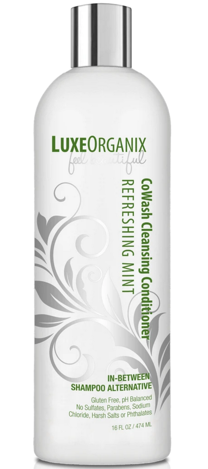 Cleansing Conditioner Cowash: Sulfate-Free and Keratin Safe, Won?t Strip Hair or Cause Dryness. Soothing and Refreshing Mint, Safe for Natural, Curly, Colored, Dry or Damaged Hair. - LuxeOrganix (USA)