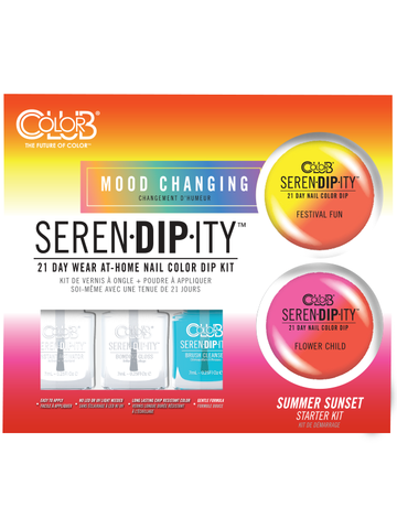 Color Club Serendipity 21 Day Nail Color Dip Summer Sunset Starter Kit
