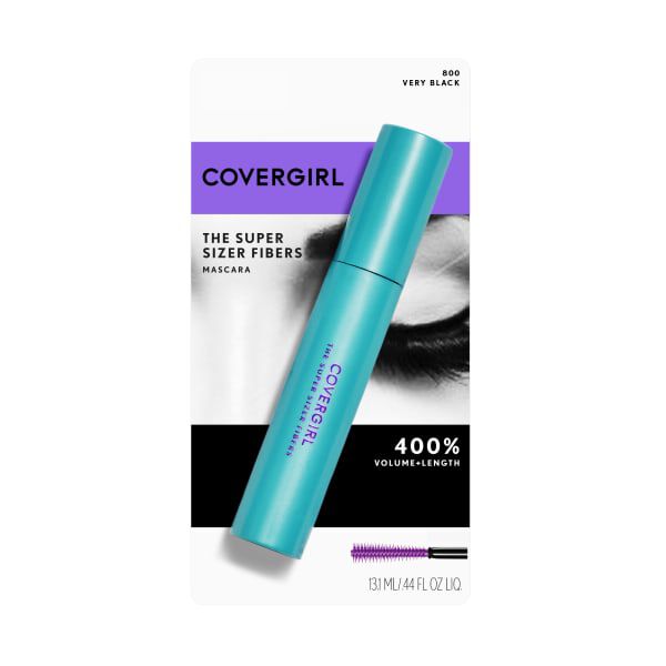 COVERGIRL The Super Sizer Fibers Mascara, Very Black 800 - 0.4 Oz SUPER SIZER FIBERS VERY BLACK 1 Count (Pack of 1)