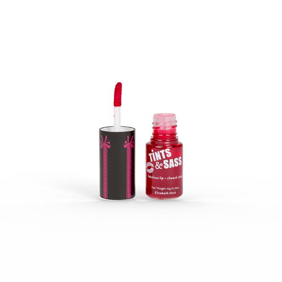 Cruelty-free Tints & Sass Rosy Lip Stain and Cheek Tint For All Skin Types by Elizabeth Mott (10g/0.35oz)