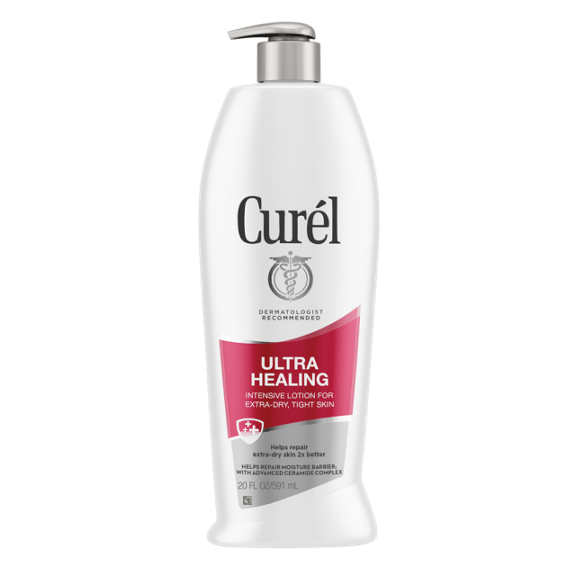 Curel Ultra Healing Lotion, Hand and Body Moisturizer for Extra Dry Skin, with Advanced Ceramide Complex and Hydrating Agents, for Tight Skin, 20 Ounces Unscented? 20 Fl Oz (Pack of 1)