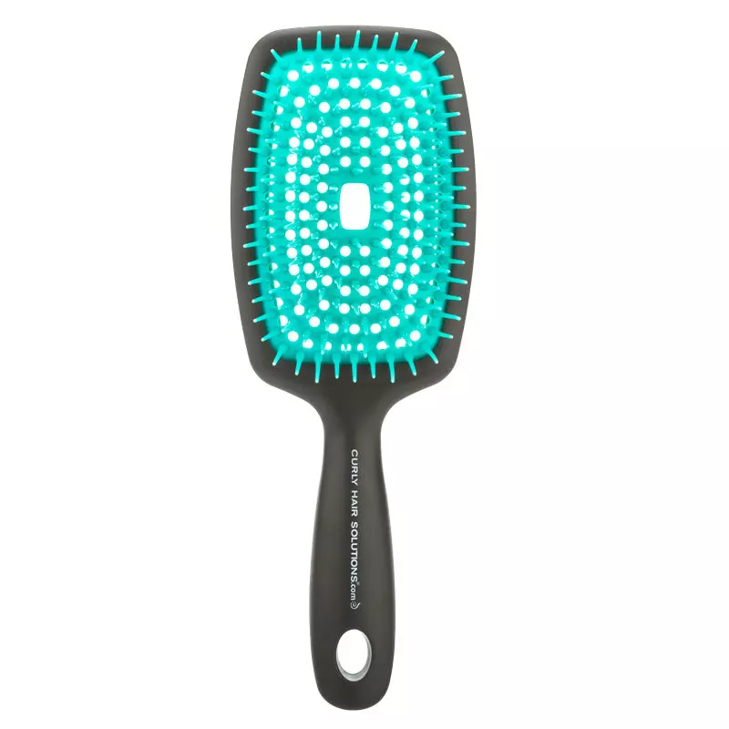CURL KEEPER - The Original FLEXY BRUSH (Turquoise) For Detangling and Curl Clumping