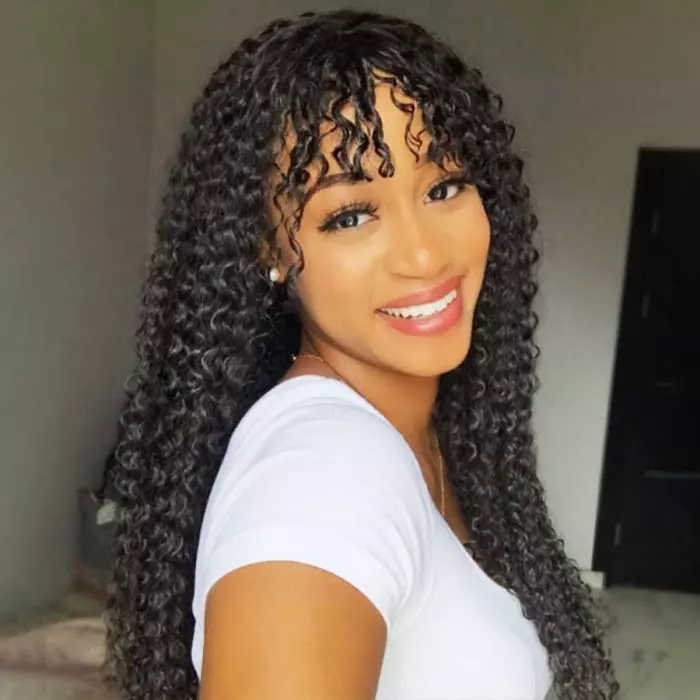 Cynosure Curly Hair Wig With Bands – Natural Black