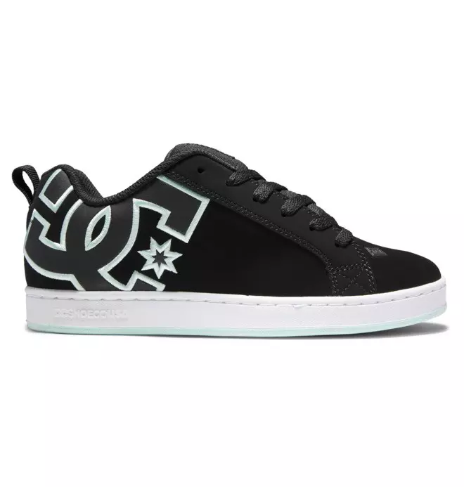 DC Women’s Court Graffik Skate Shoes – Black/Green