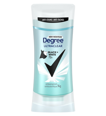 Degree UltraClear Antiperspirant for Women Protects from Deodorant Stains Black+White Deodorant for Women 2.6 oz 4 Count Stick